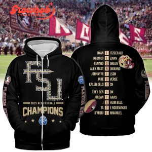 2023 FSU Florida State Seminoles ACC Football Champions Hoodie Shirts Back Design