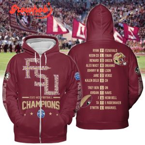 Florida State Seminoles FSU 2023 ACC Football Champions Red Version Hoodie Shirts