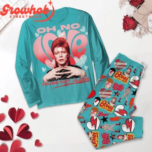 David Bowie You’re Not Alone Valentine Fleece Pajamas Set Long Sleeve