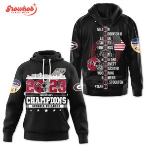 Georgia Bulldogs Orange Bowl Champions 2023 Hoodie Shirts Black Version