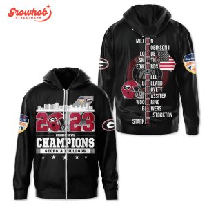 Georgia Bulldogs Orange Bowl Champions 2023 Hoodie Shirts Black Version