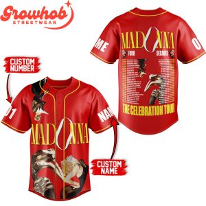 Madonna The Celebration Tour 2024 Personalized Baseball Jersey