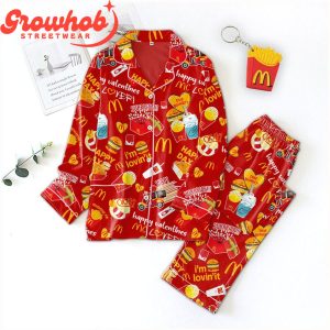 McDonald Food Valentine Polyester Pajamas Set