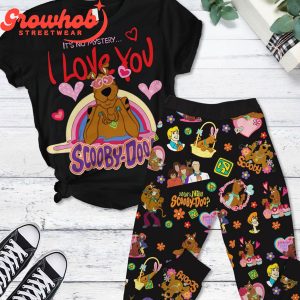Scooby-Doo I Love You Valentine Fleece Pajamas Set Black Version