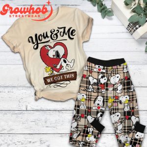 Snoopy You And Me Valentine Fleece Pajamas Set