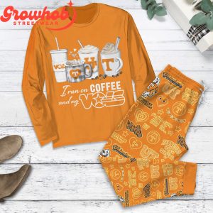 Tennessee Volunteers I Love Coffee Fleece Pajamas Set Long Sleeve