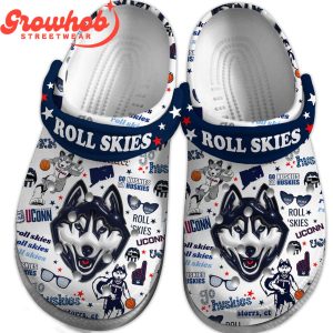 UConn Huskies Roll Skies Crocs Clogs