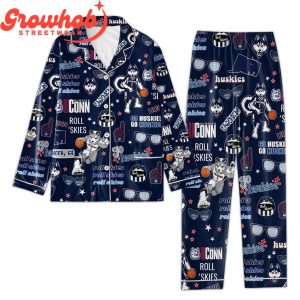 UConn Huskies Roll Skies Polyester Pajamas Set